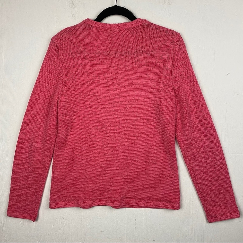 Pendleton Pink Button Front Cardigan Sweater Size… - image 5